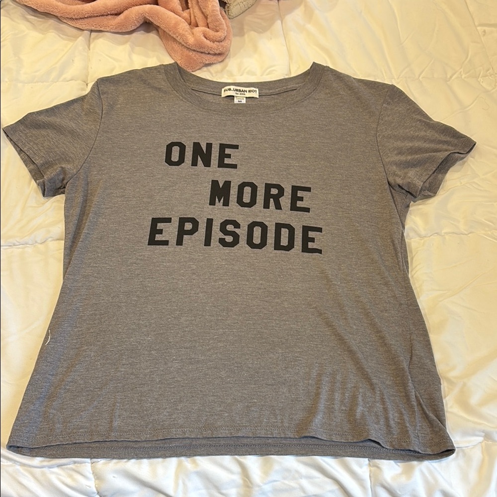 Urban Riot Gray Tee with Black Text